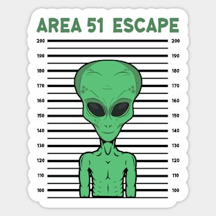 Area 51 Alien Escape Sticker